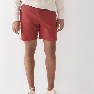 NWT J Crew Men’s 7" chino shorts.  Dusty Salmon Red Size 30